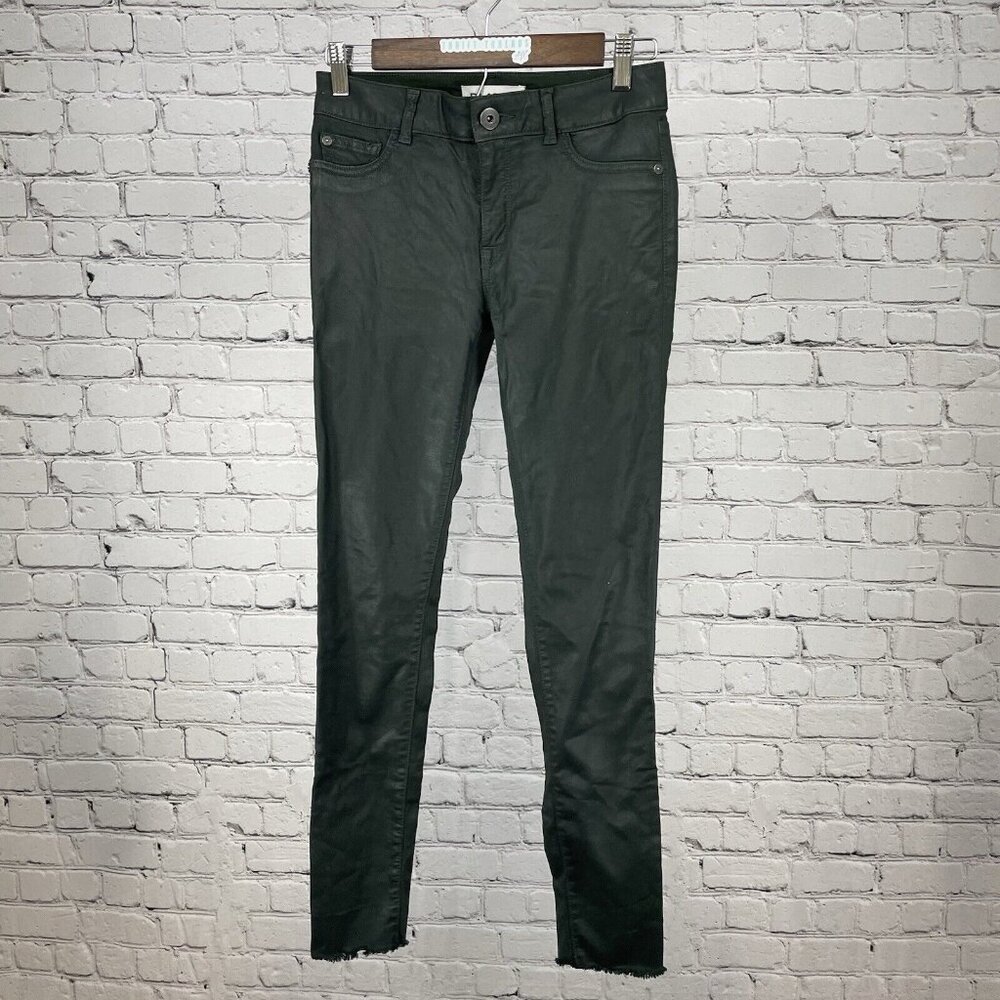DL1961 LA Dark Green Margaux Instasculpt Ankle Skinny Pants USA Made Size 26